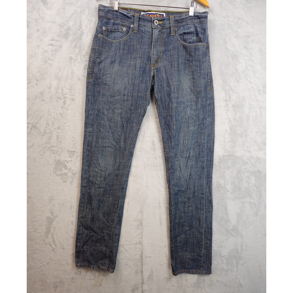 Levis 511 Skinny Mens Jeans 34x32.5 Medium Wash Blue Denim